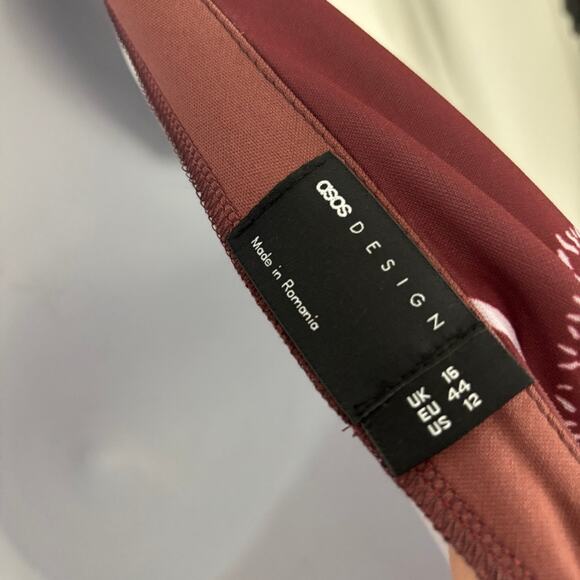 NWOT ASOS One Shoulder Midi Dress Romantic Avant Garde Wedding Guest 12 - Picture 5 of 8